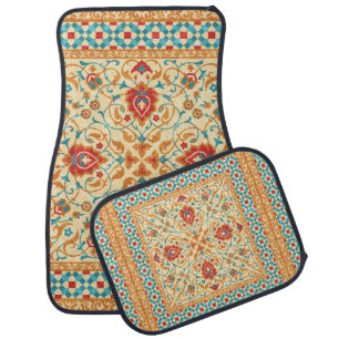 Oriental rug,ornate ornamental floral pattern,styl car floor mat