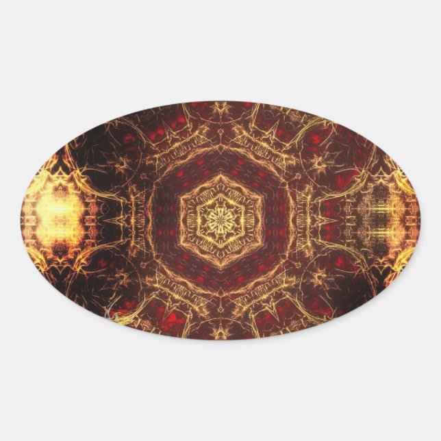 Oriental Rug Oval Sticker (Front)