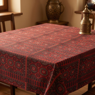 Oriental rug pattern tablecloth