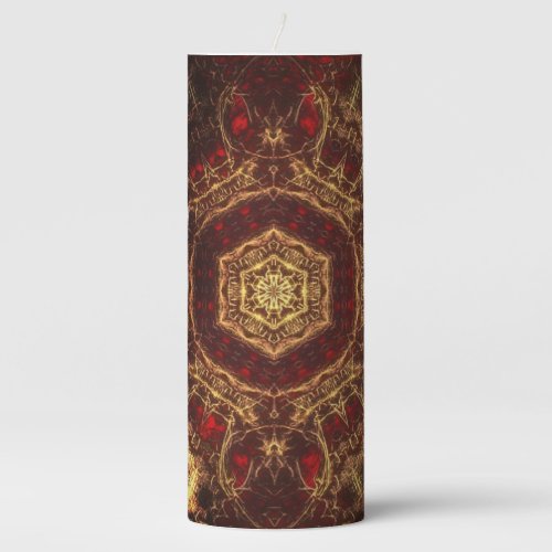 Oriental Rug  Pillar Candle