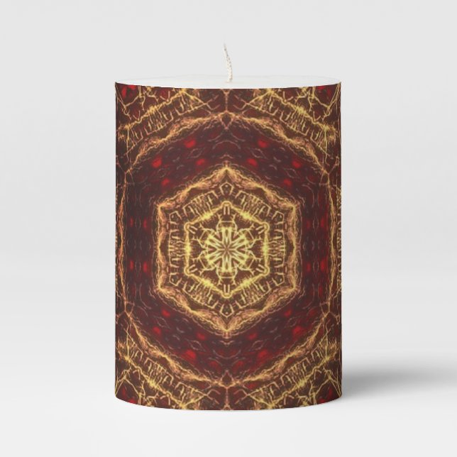 Oriental Rug  Pillar Candle (Front)