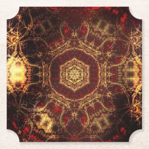 Oriental Rug  Square Paper Coaster