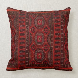 Oriental rug throw pillow
