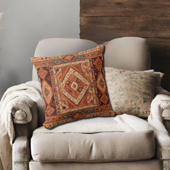 Oriental Rug - Warm Colors Throw Pillow by almawad at Zazzle