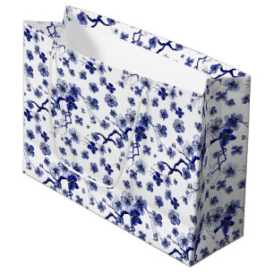 Oriental Sakura Branch Pattern Large Gift Bag