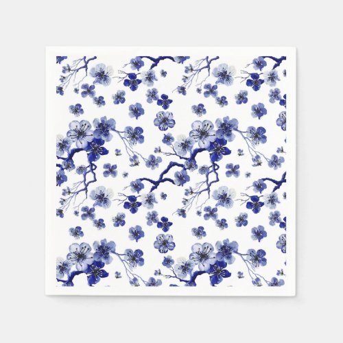 Oriental Sakura Branch Pattern Napkins