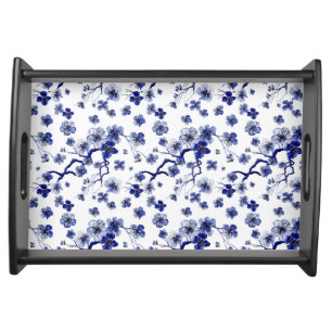Oriental Sakura Branch Pattern Serving Tray