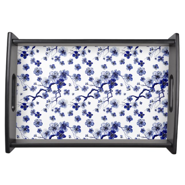 Oriental Sakura Branch Pattern Serving Tray (Front)