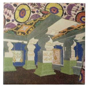 Oriental Scenery Design (colour litho) 2 Tile