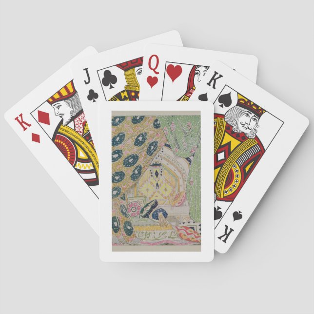 Oriental Scenery Design (colour litho) Poker Cards (Back)
