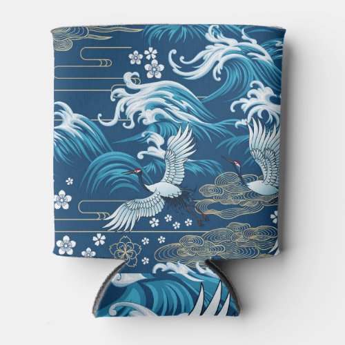 Oriental Sea Decorative Seamless Pattern Can Cooler
