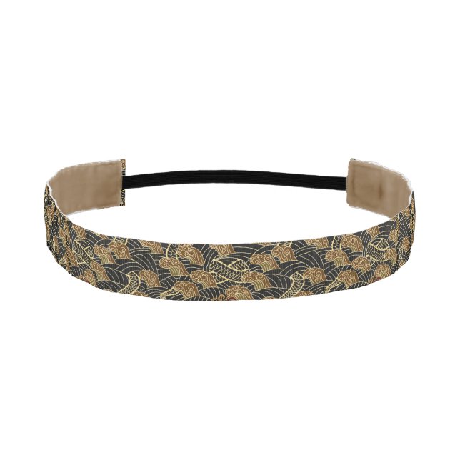 Oriental Sea Dragon Pattern Athletic Headband (Front)