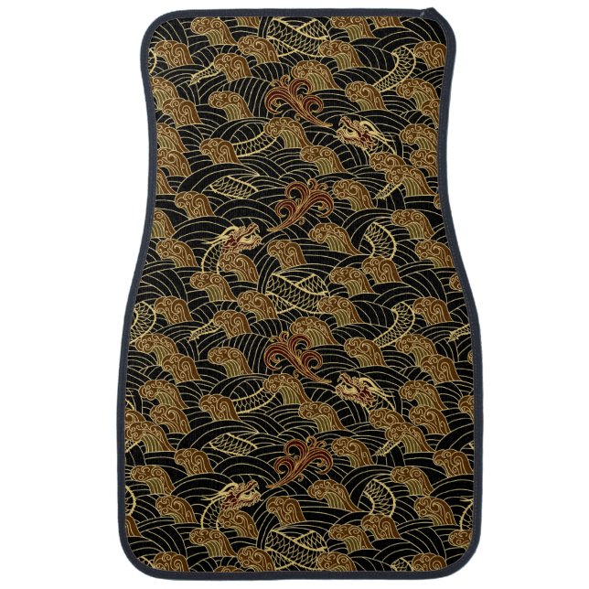 Oriental Sea Dragon Pattern Car Floor Mat (Front)