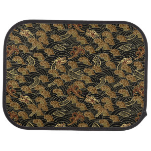 Oriental Sea Dragon Pattern Car Mat