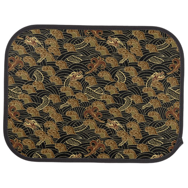 Oriental Sea Dragon Pattern Car Mat (Rear)