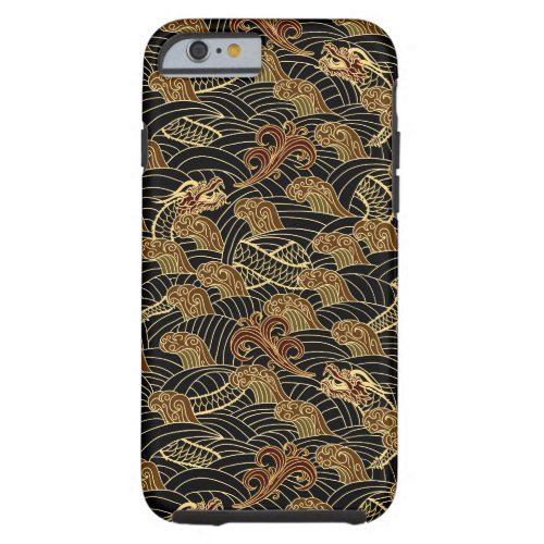 Oriental Sea Dragon Pattern Tough iPhone 6 Case