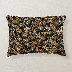 Oriental Sea Dragon Pattern Decorative Pillow