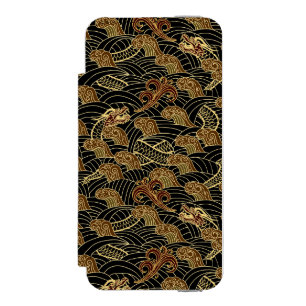 Oriental Sea Dragon Pattern iPhone SE/5/5s Wallet Case