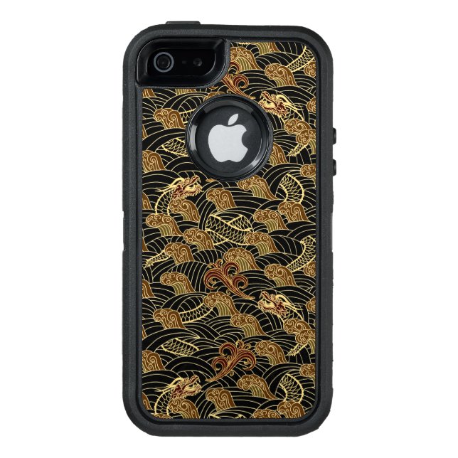 Oriental Sea Dragon Pattern Otterbox iPhone Case (Back)