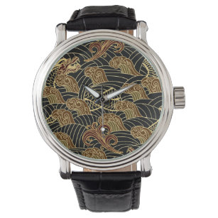 Oriental Sea Dragon Pattern Watch
