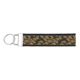 Oriental Sea Dragon Pattern Wrist Keychain