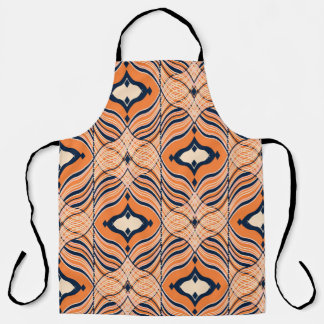 Oriental Seamless: Black Orange Ornament Apron