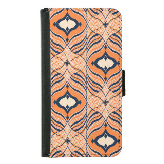 Oriental Seamless: Black Orange Ornament Samsung Galaxy S5 Wallet Case