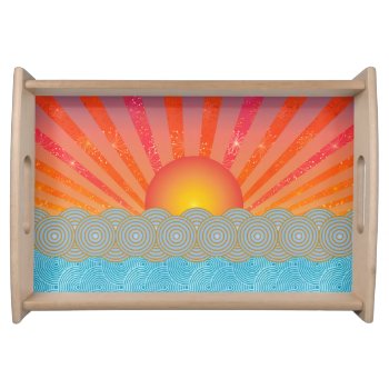 Oriental Seaview Tray by JulDesign at Zazzle