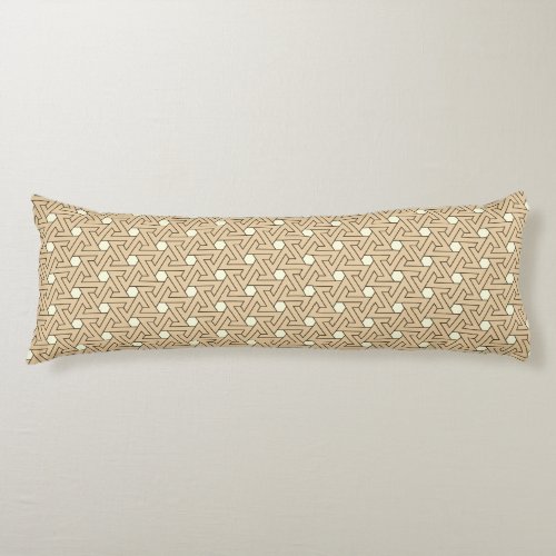 Oriental Sepia Filter Triskelion Egyptian Pattern Body Pillow