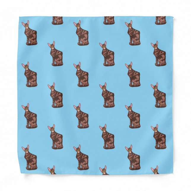 Oriental Short-Hair Pattern Bandana (Front)