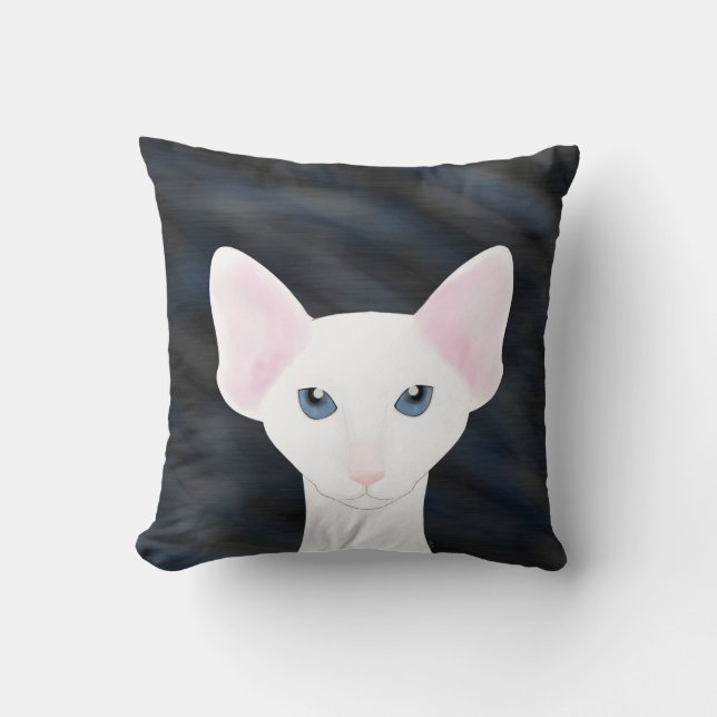 Oriental Shorthair Throw Pillow (Front)