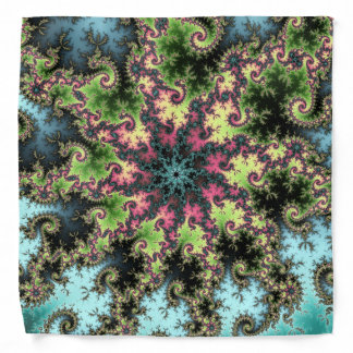 Oriental Star - colorful mesmerizing fractal art Bandana