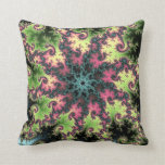 Oriental Star - colorful mesmerizing fractal art Throw Pillow