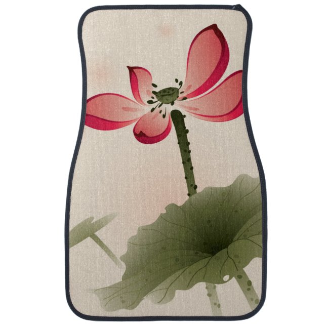Oriental style Lotus Car Floor Mat (Front)