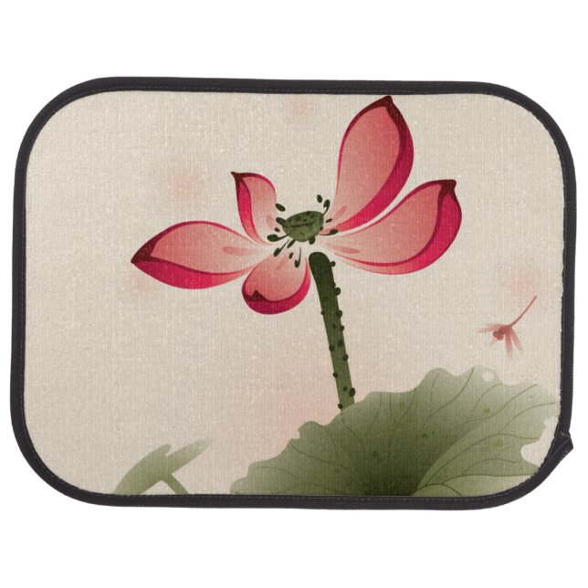Oriental style Lotus Car Floor Mat (Rear)