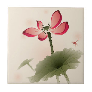 Oriental style Lotus Ceramic Tile