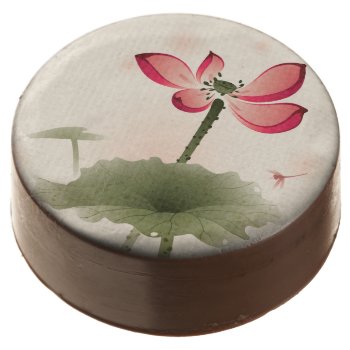 Oriental Style Lotus Chocolate Dipped Oreo by watercoloring at Zazzle