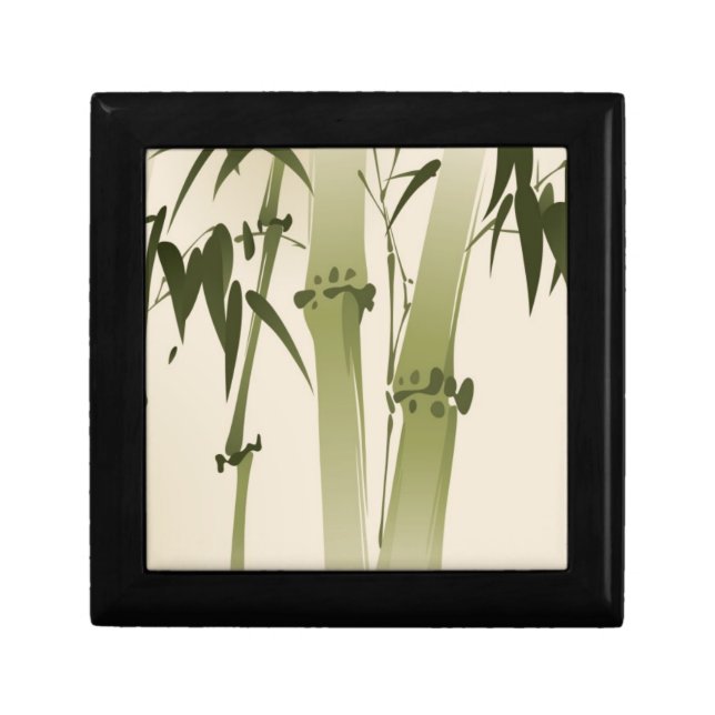 Oriental style painting, bamboo branches 2 keepsake box (Front)