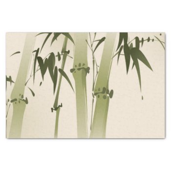 Oriental Style Painting  Bamboo Branches 2 Tissue Paper by watercoloring at Zazzle