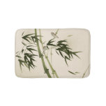 Oriental Style Painting, Bamboo Branches Bath Mat at Zazzle