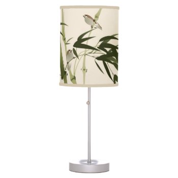 Oriental Style Painting  Bamboo Branches Table Lamp by watercoloring at Zazzle