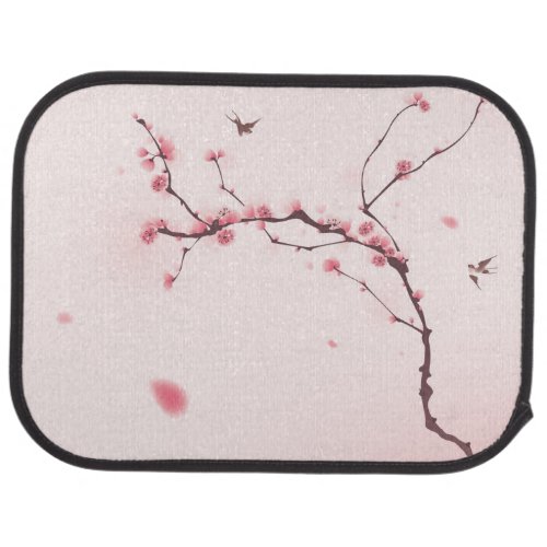 Oriental style painting cherry blossom car mat