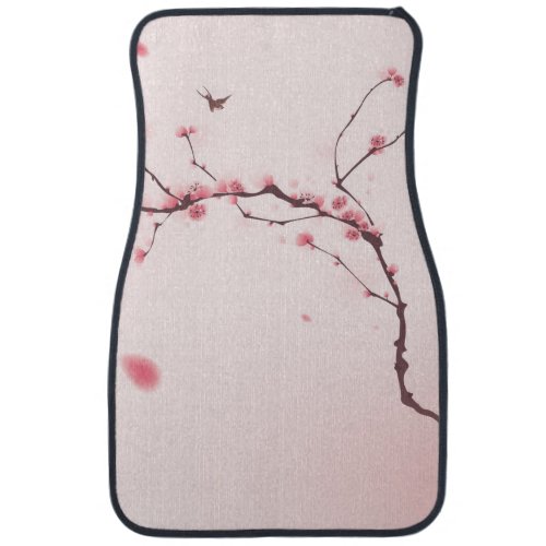 Oriental style painting cherry blossom car mat