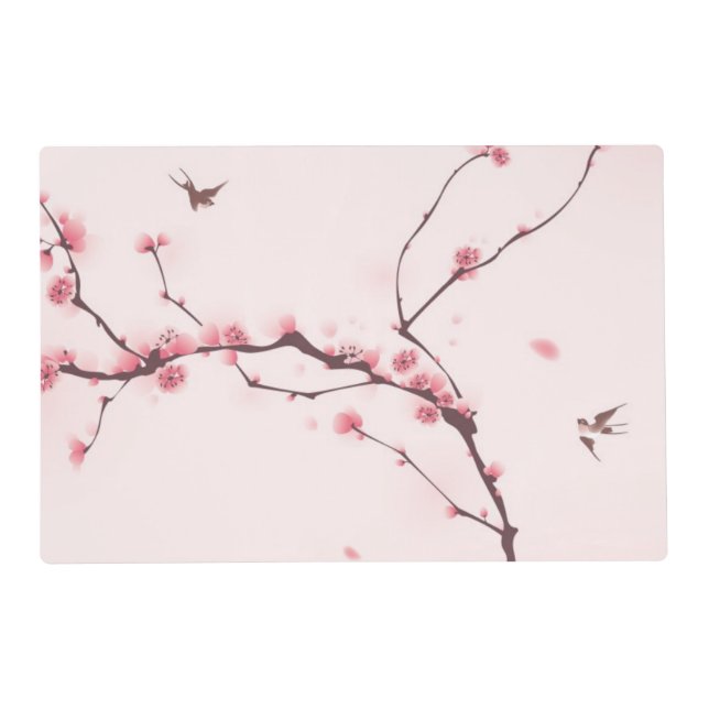Oriental style painting, cherry blossom placemat (Front)