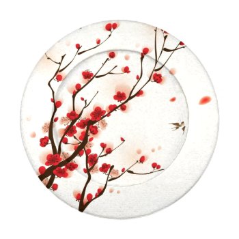 Oriental Style Painting  Plum Blossom In Spring 2 Button Covers by watercoloring at Zazzle