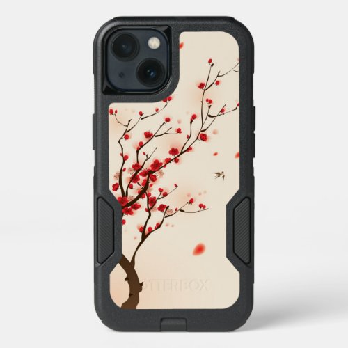 Oriental style painting plum blossom in spring 2 iPhone 13 case