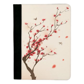 Oriental Style Painting  Plum Blossom In Spring 2 Padfolio by watercoloring at Zazzle