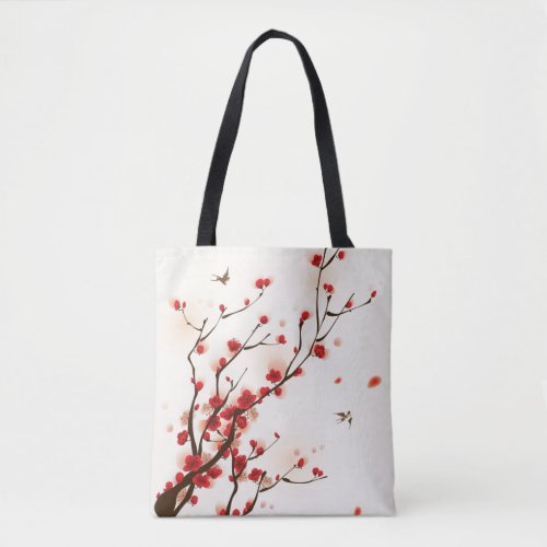 Oriental style painting plum blossom in spring 2 tote bag