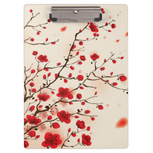 Oriental style painting, plum blossom in spring clipboard