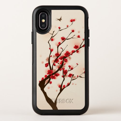 Oriental style painting plum blossom in spring OtterBox symmetry iPhone x case